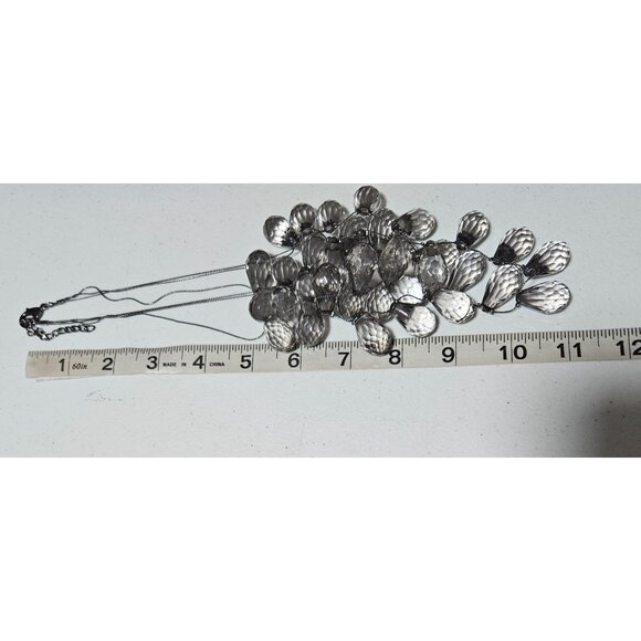 Elegant Faceted Crystal Teardrop Bib Necklace Multi Strand Fashion Jewelry Women - Picture 4 of 5